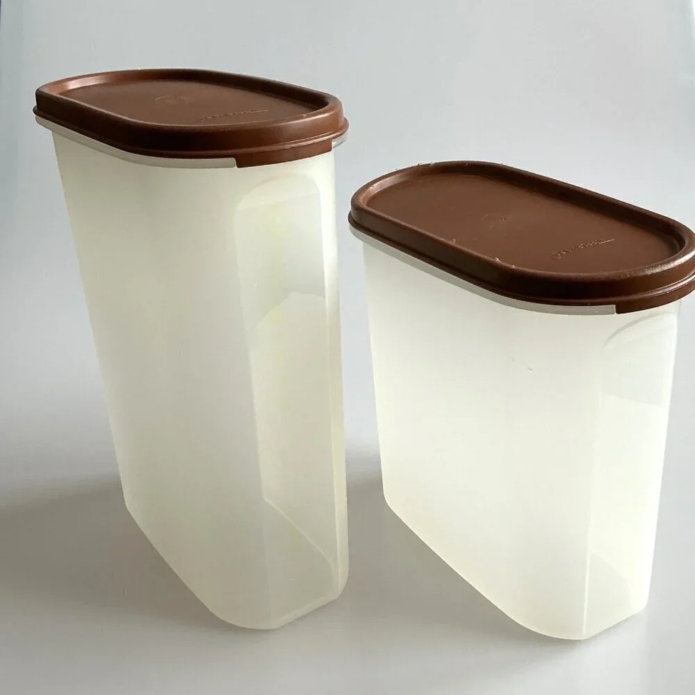 VINTAGE TUPPERWARE MODULAR MATES 9 3/4 CUPS AND 7-1/4 CUPS CONTAINER 2 PC SET